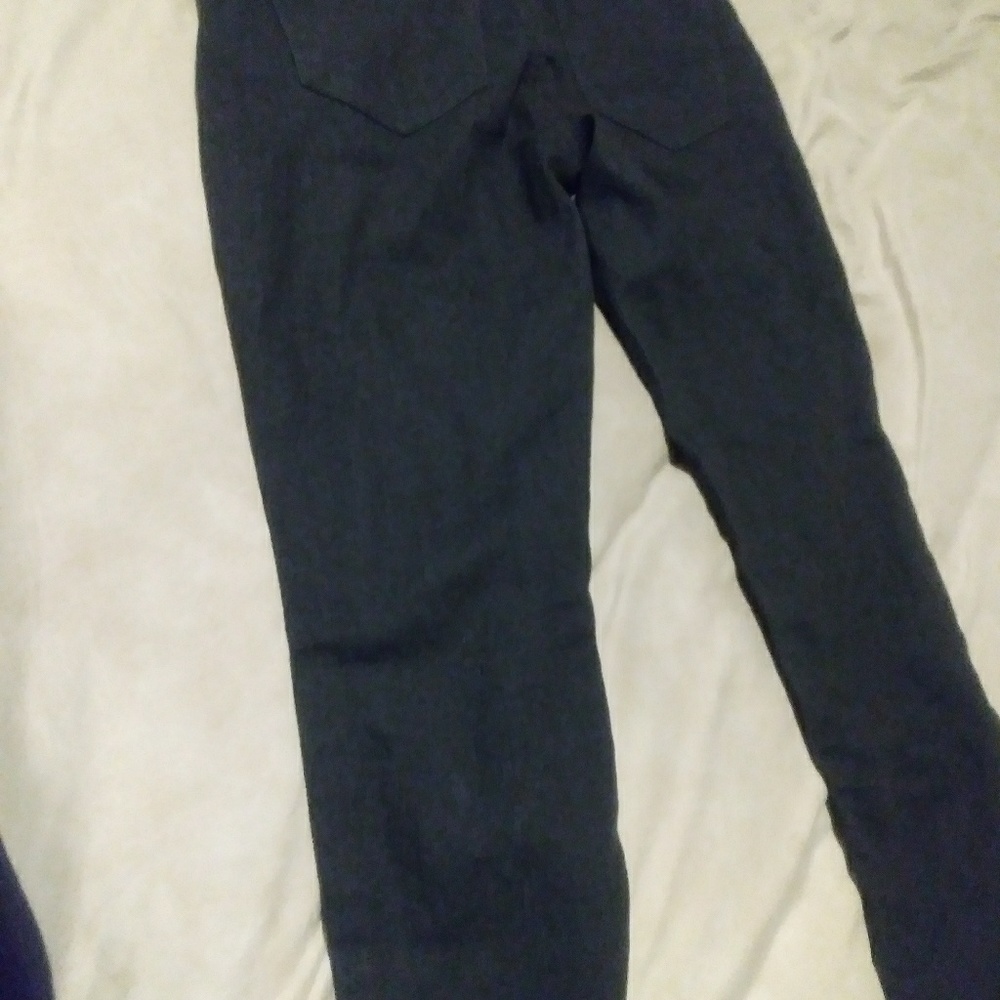 Charcoal Gray Coated Skinny Jeans